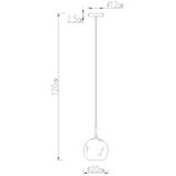 Globo 15999MH - Luster na sajli RAGUSA 1xE27/60W/230V prečnik 20 cm | Eponuda.com