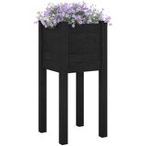 vidaXL vrtne sadilice 2 kom crne 31 x 31 x 70 cm od masivne borovine | shoptok.hr