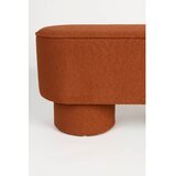 White Label Opečnato oranžna klop iz tkanine bouclé Marcos – | Shoptok.si