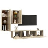  4-dijelni set TV ormarića boja hrasta sonome od iverice | shoptok.hr