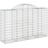  Lučne gabionske košare 4 kom 200x50x120/140cm pocinčano željezo | shoptok.hr