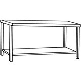 eurokraft basic Delovna miza iz krom-nikljevega jekla, 1 cela polica, širina 800 mm | Shoptok.si