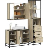  3-dijelni set kupaonskog namještaja boja hrasta sonome drveni | shoptok.hr