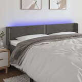  Uzglavlje tamnosivo 203x16x78/88 cm baršunasto Cijene