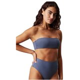 Calvin Klein ženski sivo-plavi bikini top CKKW0KW02845-PCP