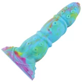 HiSmith HSD36 Realistic Silicone Tentacle Dildo Strong Suction Cup 8.59" Blue-Green
