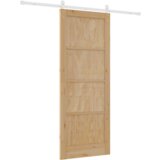 vidaXL Drsna vrata s kompletom opreme 83x211 cm Trdi les bor | Shoptok.si