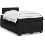  Krevet box spring s madracem crni 120 x 190 cm baršunasti | shoptok.hr
