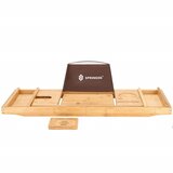  Bambusova polica za kadu, produživa 75–110,5 cm, s držačem za tablet | shoptok.hr