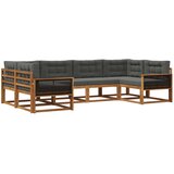 vidaXL Zunanja garnitura za sedenje 6 pcs Naravna in antracitna, (5000280061) | Shoptok.si