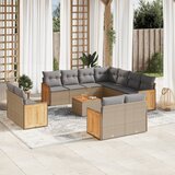 Maison Chic Seti vrtnega pohištva - Vrtna garnitura - Vrtni pohištvo set 12-delna z blazinami bež poli ratan, (21816280) | Shoptok.si
