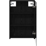  Kupaonski ormar s ogledalom Crni hrast 40 x 10,5 x 60,5 cm | shoptok.hr