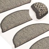  Samolepilne preproge za stopnice sisal 15 kosov 65x21x4 cm, (20753379) | Shoptok.si