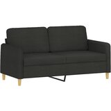  Dvosjed s ukrasnim jastucima crni 140 cm od tkanine | shoptok.hr