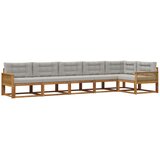 vidaXL Zunanja garnitura za sedenje 6 pcs Naravna in svetlo siva, (5000282364) | Shoptok.si