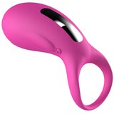  Roze prsten za penis sa vibracijom i klitoralnim dodatkom — YQTQ 608 Cene