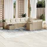 vidaXL 10-dijelni set vrtnih sofa s jastucima bež od poliratana | shoptok.hr