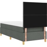 Box Spring Krevet s Madracem &amp LED Tamno siva 90x200 cm Tkanina | shoptok.hr