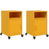 vidaXL Noćni ormarići 2 kom boje senfa 36x39x59 cm čelični | shoptok.hr