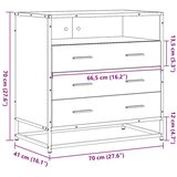 Ormarić s ladicama Siva Sonoma 70x41x70 cm Konstruirano drvo | shoptok.hr