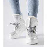 Gemre White-silver insulated snow boots Stringer | shoptok.hr
