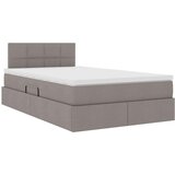 vidaXL Krevet s madracem i skladištem Sivo-smeđa 120 x 200 cm | shoptok.hr