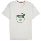 Puma Tehnička sportska majica 'First Mile' svijetlosiva / zelena