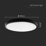  LED plafonsko svetlo za kupatilo LED/24W/230V 6500K IP44 crno | Eponuda.com