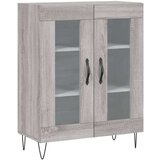  Visoka komoda siva sonome 69 5x34x180 cm od konstruiranog drva - Sivi hrast sonoma 1 2 staklena vrata | shoptok.hr