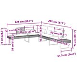 vidaXL 2-dijelni set vrtnih sofa s jastucima poliratan i staklo crni | shoptok.hr
