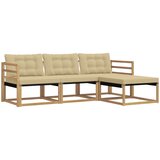  Set vanjskih sofa 4 kom. Bijela i bež | Eponuda.ba