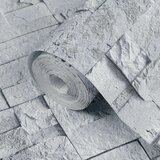 vidaXL Zidna tapeta 3D s izgledom kamena svjetlosiva | shoptok.hr