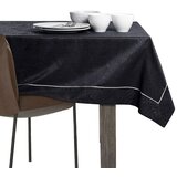 AmeliaHome Stolnjak Gaia s manšetom i obrubom 140x340 cm, crna | shoptok.hr
