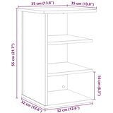 vidaXL Komoda staro drvo 35x35x55 cm konstruirano drvo | shoptok.hr