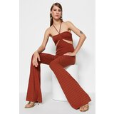 Trendyol Jumpsuit - Brown - Fitted Cene