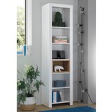 XORA stoječ regal 52/200/36 cm bela, hrast artisan | Shoptok.si