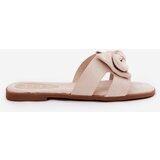 Boto Flat Ladies Slippers With Bow Beige Tobin | Shoptok.si