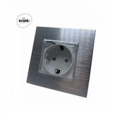 Wise utičnica sa zaštitnim poklopcem 16a aluminijumski panel srebrni Cene
