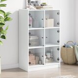  Visoka komoda s vratima bijela 68x37x109 cm konstruirano drvo | shoptok.hr