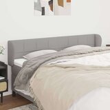  Uzglavlje s ušima svjetlosivi 203x23x78/88 cm od tkanine | shoptok.hr