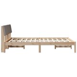  Kovinska posteljna konstrukcija Rjava in taupe 150 x 200 cm, (5000084058) | Shoptok.si