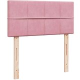 vidaXL Box spring postelja z vzmetnico roza 90x190 cm žamet, (21306804) | Shoptok.si