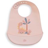 Interbaby Silikonski podbradak za bebe - Dino roza Cijene