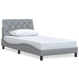 Okvir kreveta bez madraca svjetlosivi 100x200 cm od tkanine | shoptok.hr