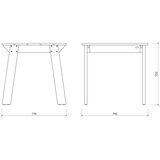 noo.ma Vrtni stol od masivnog bora 77x79 cm Navo – | shoptok.hr