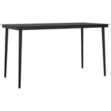  7-dijelni vrtni blagovaonski set crni | shoptok.hr