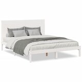 Maison Chic Daljši Posteljni okvir - Dvoposteljna postelja - Zakonska postelja brez vzmetnice bel 160x220 cm trden les, (21695767) Cene