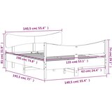  Okvir kreveta bez madraca voštano smeđi 135x190 cm od borovine | shoptok.hr