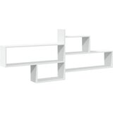 vidaXL Stenska polica bela 167,5x18x68 cm inženirski les | Shoptok.si