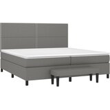  Krevet s oprugama i madracem tamnosivi 200 x 200 cm od tkanine | shoptok.hr